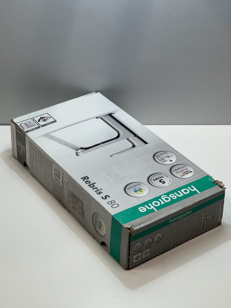 Смеситель для раковины hansgrohe Rebris S 80, со сливным гарнитуром 72510000/U, хром, уцененный товар