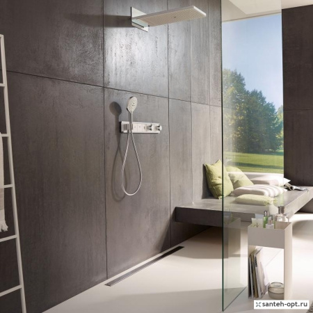 Внешняя часть термостата для душа hansgrohe RainSelect скрытого монтажа на 4 потребителя 15357000, хром