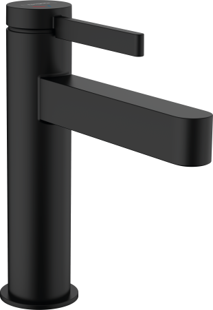 Смеситель для раковины hansgrohe Finoris 110 CoolStart, со сливным клапаном Push-Open 76024670, матовый черный