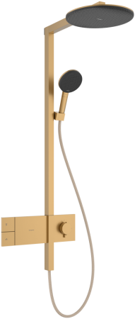 Душевая система hansgrohe Raindance Alive S Showerpipe 300 1jet с термостатом ShowerSelect Comfort, 24582140, шлифованная бронза