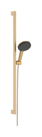 Душевой гарнитур hansgrohe Raindance Alive Select S 125, 3 струи, со штангой Unica E Puro 90 см, 24601140, шлифованная бронза