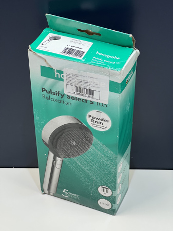 Ручной душ hansgrohe Pulsify Select S 105 3jet Activation 24100000/U1, хром, уцененный товар