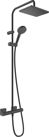 Душевая система hansgrohe Vernis Shape 230 1jet EcoSmart с термостатом 26097670, матовый черный