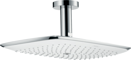 Верхний душ hansgrohe PuraVida 400 1jet с потолочным кронштейном 27390400, белый/хром