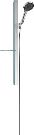 Душевой гарнитур hansgrohe Rainfinity 130 3jet EcoSmart со штангой 90 см и мыльницей 27672000, хром
