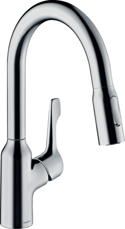 Смеситель для кухонной мойки hansgrohe Focus M43 180, с вытяжным душем 2jet 71811000, хром