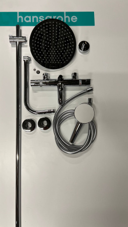 Душевая система hansgrohe Crometta S 240 1jet с термостатом для ванны 27320000/U, хром, уцененный товар