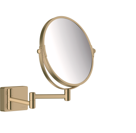 Косметическое зеркало hansgrohe AddStoris 41791140, шлифованная бронза