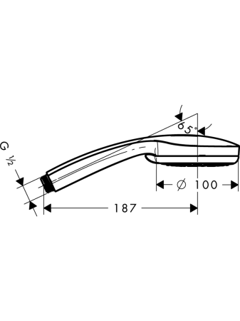Готовый набор для ванны hansgrohe Logis с ручным душем Croma HG-PR134, хром