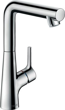 Смеситель для раковины hansgrohe Talis S 210 с поворотным изливом и сливным гарнитуром 72105000, хром