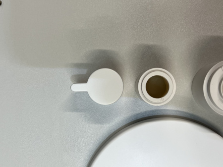 Внешняя часть термостата для душа hansgrohe Ecostat S скрытого монтажа на 2 потребителя 15758700, матовый белый, уцененный товар