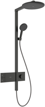 Душевая система hansgrohe Raindance Alive S Showerpipe 300 1jet с термостатом ShowerSelect Comfort, 24582340, шлифованный черный хром