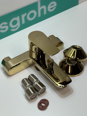 Смеситель для ванны hansgrohe Talis E 71740990/U, полированное золото, уцененный товар