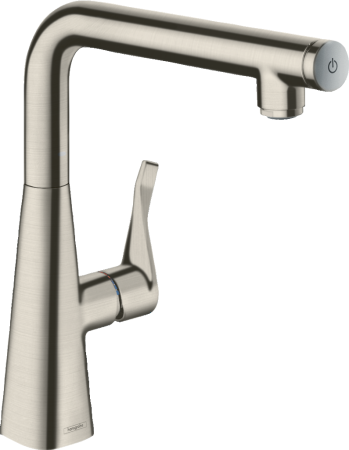 Смеситель для кухонной мойки hansgrohe Metris Select M71 260 14847800, под сталь