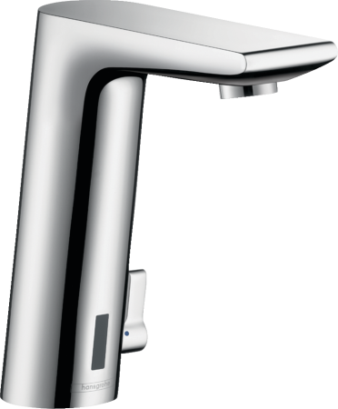 Смеситель для раковины hansgrohe Metris S 150 электронный, с регулировкой температуры, питание от батареи 6V 31100000, хром
