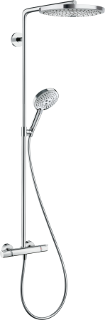 Душевая система hansgrohe Raindance Select S 300 2jet с термостатом 27133400, белый/хром