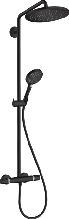 Душевая система hansgrohe Croma Select S 280 1jet EcoSmart с термостатом 26891670, матовый черный