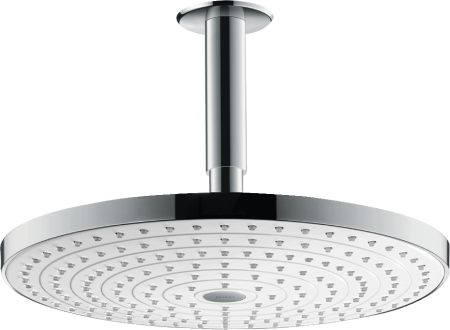 Верхний душ hansgrohe Raindance Select S 300 2jet с потолочным кронштейном 27337400, белый/хром
