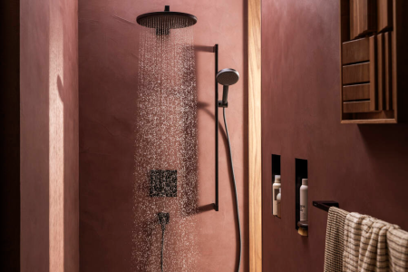 Ручной душ hansgrohe Raindance Alive Select S, 24500340, шлифованный черный хром