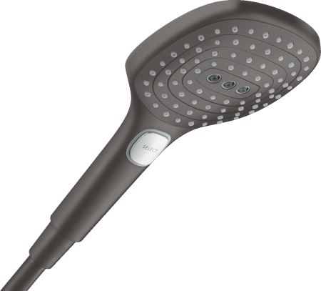 Ручной душ hansgrohe Raindance Select E 120 3jet 26520340, шлифованный черный хром