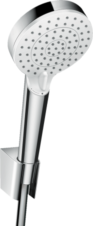 Душевой набор hansgrohe Crometta 100 2jet Vario EcoSmart с держателем и шлангом 125 см 26693400, белый/хром