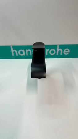Смеситель для раковины hansgrohe Vivenis 110 со сливным гарнитуром, 75020670/U2, матовый черный, уцененный товар