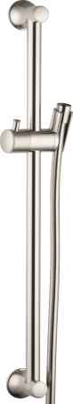Душевая штанга hansgrohe Unica Classic 65 см со шлангом 27617820, шлифованный никель