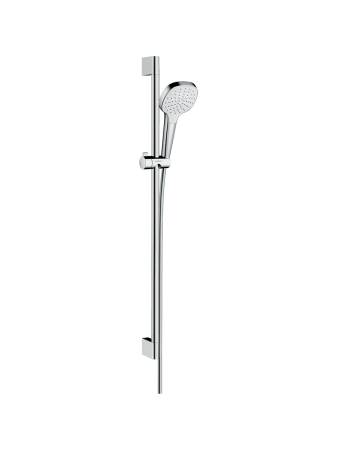Душевой гарнитур hansgrohe Croma Select E 110, 1 режим, со штангой 90 см, 26594400, белый/хром