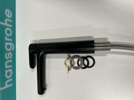 Смеситель для раковины hansgrohe Vernis Blend 190, 71552670/U, матовый черный, уцененный товар