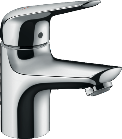Смеситель для раковины hansgrohe Novus 70, CoolStart, со сливным клапаном Push-Open 71022000, хром