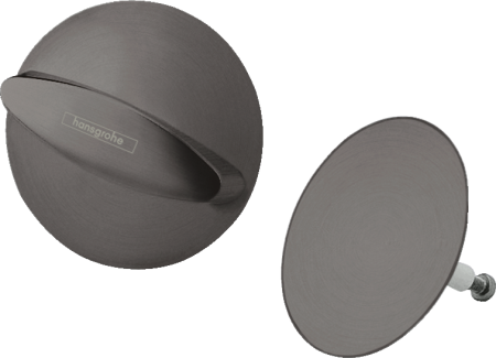 Внешняя часть системы слива-перелива для ванны hansgrohe Flexaplus 58185340, шлифованный черный хром