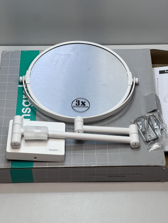 Косметическое зеркало hansgrohe AddStoris 41791700/U, матовый белый, уцененный товар