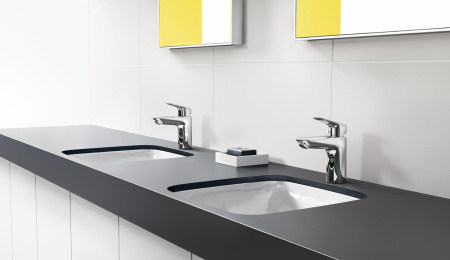 Смеситель для раковины hansgrohe Logis 100, со сливным гарнитуром 71100000, хром