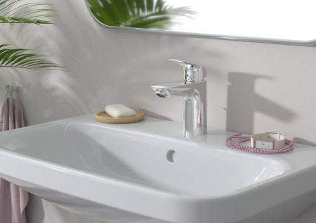 Смеситель для раковины hansgrohe Logis 100, со сливным гарнитуром 71100000, хром