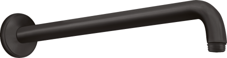 Душевой кронштейн hansgrohe настенный 389 мм 27413670/U, матовый черный, уцененный товар