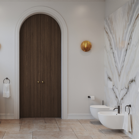 Смеситель для биде Aqueduto LINHA LIN0545, оружейная сталь