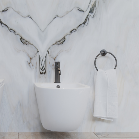 Смеситель для биде Aqueduto LINHA LIN0545, оружейная сталь