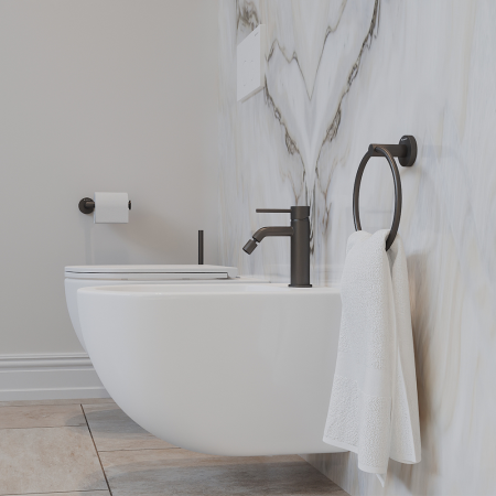 Смеситель для биде Aqueduto LINHA LIN0545, оружейная сталь