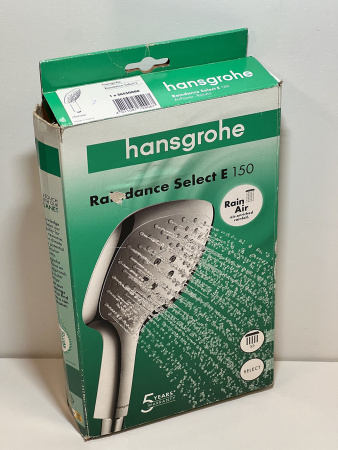 Ручной душ hansgrohe Raindance Select E 150 3 режима, 26550000/U, хром, уцененный товар