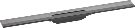 Внешняя часть трапа для душа hansgrohe RainDrain Flex, 80 см, укорачиваемая 56051340, шлифованный черный хром