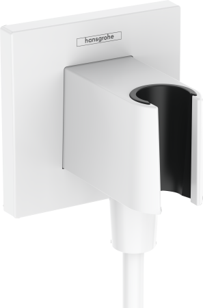 Шланговое подключение hansgrohe FixFit Porter E с держателем для душа 26889700, матовый белый