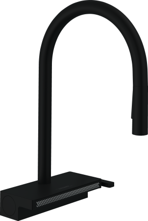 Смеситель для кухонной мойки hansgrohe Aquno Select M81 170, с вытяжным душем 3jet, sBox 73831670, матовый черный