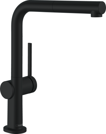 Смеситель для кухонной мойки hansgrohe Talis M54 270, с вытяжным изливом 1jet, sBox 72809670, матовый черный