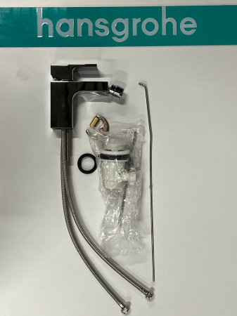 Смеситель для биде hansgrohe Vernis Shape со сливным гарнитуром 71211000/U, хром, уцененный товар