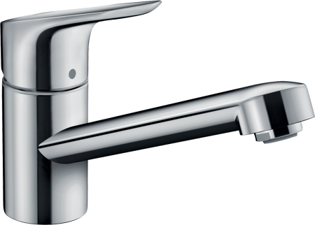 Смеситель для кухонной мойки hansgrohe Focus M43 100, с поворотным изливом 71818000, хром