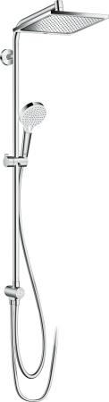 Душевая система hansgrohe Crometta E 240 1jet EcoSmart Reno с переключателем потоков 27289000/U, хром, уцененный товар