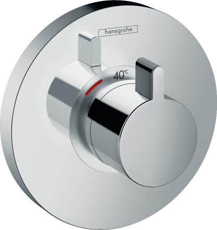 Внешняя часть термостата для душа hansgrohe ShowerSelect S HighFlow скрытого монтажа 15741000, хром