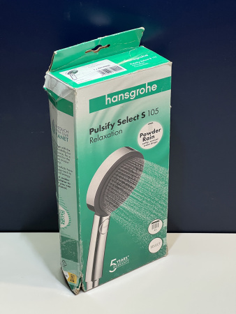 Ручной душ hansgrohe Pulsify Select S 105 3jet Relaxation 24110000/U3, хром, уцененный товар