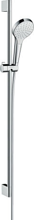 Душевой гарнитур hansgrohe Croma Select S 110 1jet EcoSmart со штангой 90 см 26575400, белый/хром