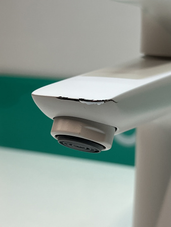 Смеситель для раковины hansgrohe Talis E 110, 71712700/U, матовый белый, уцененный товар